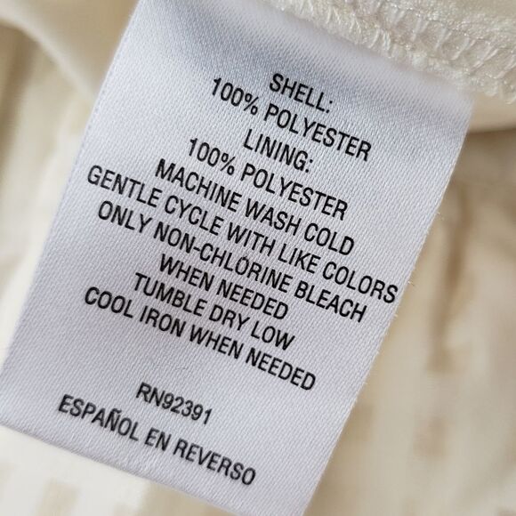 🔹️NWT Maison Jules Marshmallow Cream Checkered Print Skirt w/Pockets Large - Picture 10 of 10